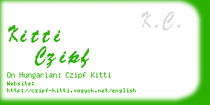 kitti czipf business card